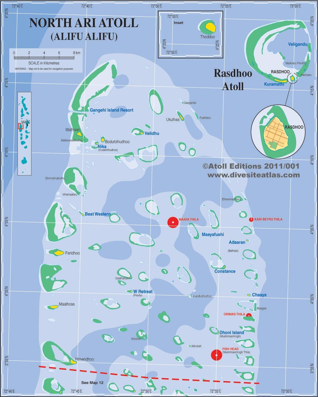 ನಕ್ಷೆ ಅರಿ atoll ಮಾಲ್ಡೀವ್ಸ್