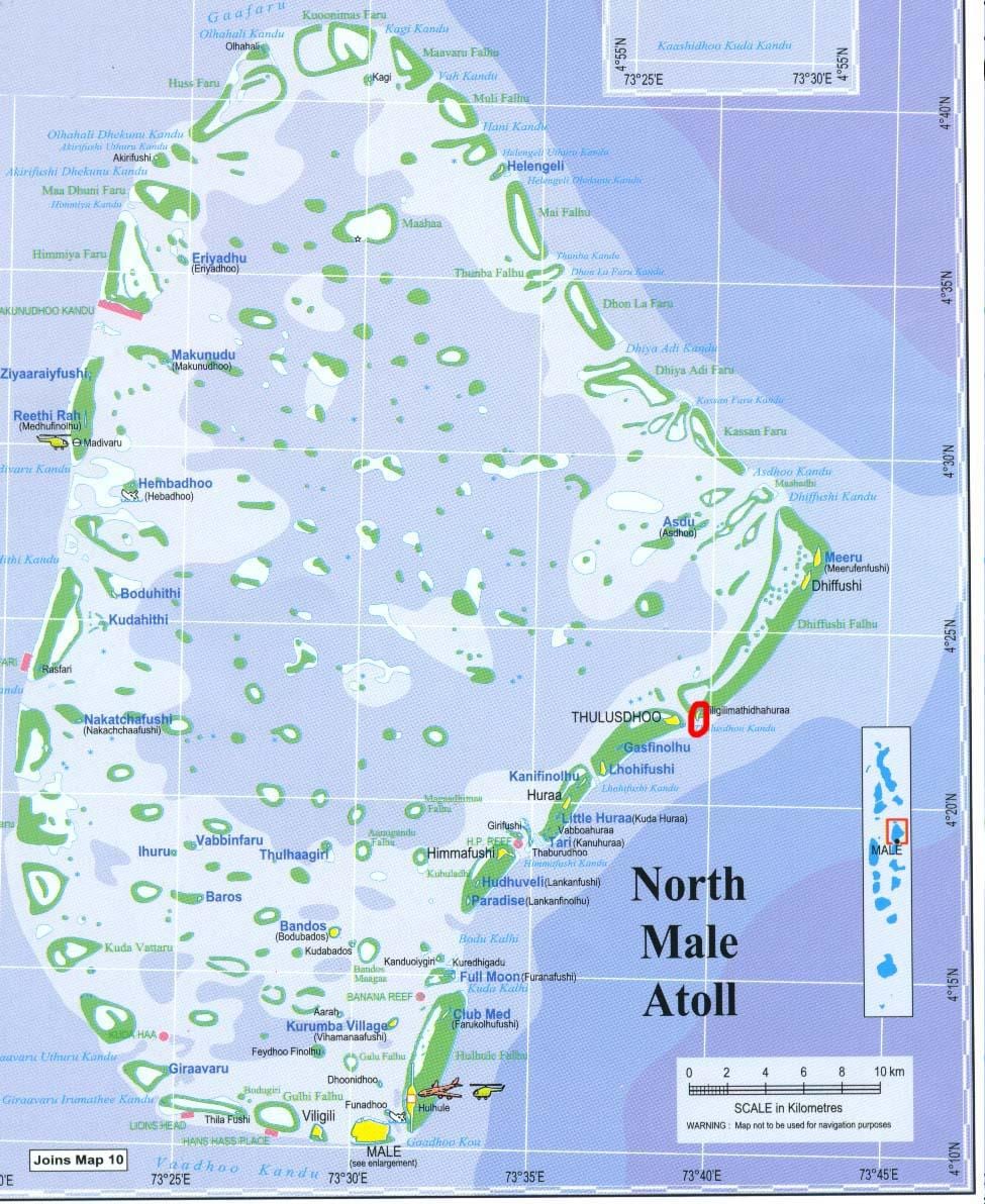 ನಕ್ಷೆ ಉತ್ತರ ಪುರುಷ atoll ಮಾಲ್ಡೀವ್ಸ್