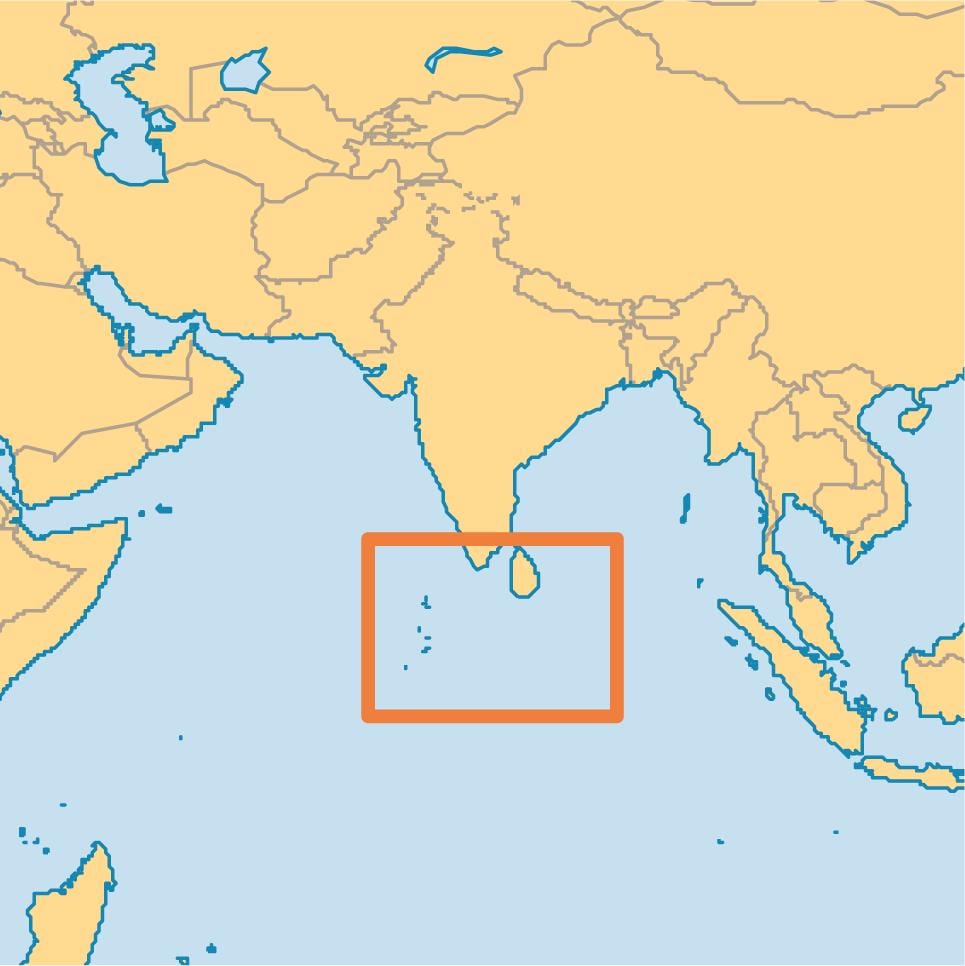 ಮಾಲ್ಡೀವ್ಸ್ ದ್ವೀಪ ಸ್ಥಳ ವಿಶ್ವ ನಕ್ಷೆ