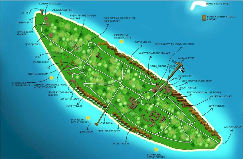 vaadhoo ದ್ವೀಪ ಮಾಲ್ಡೀವ್ಸ್ ನಕ್ಷೆ